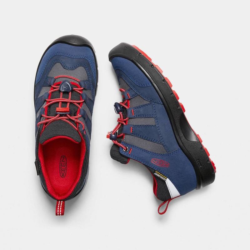 Tenis Keen Hikeport Waterproof Para Niños Azules/Rojos - Zapatos Keen Mexico (091247-UNX)